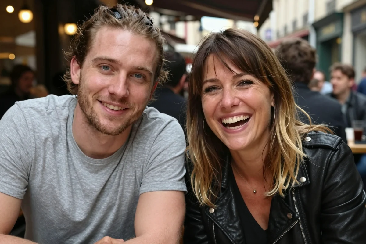 Premier rendez-vous près de chez soi Deux célibataires qui discutent en terrasse près de chez soi