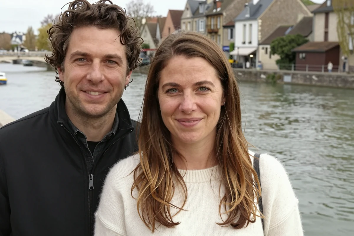 Premier rendez-vous près de chez soi Un rire partagé au bord de l'eau près de chez soi, une rencontre qui démarre bien
